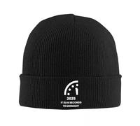 PIORUJK Horloge de l’Apocalypse Il est 89 Secondes Avant Minuit 2025 Chapeaux tricotés Qualité Cadeaux Chaleureux Hommes Femmes Couvre-Chefs Casquettes tricotées