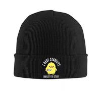 PIORUJK J’AI la stabilité capacité de poignarder des Casquettes tricotées spirituelles Bonnets pour Hommes pour Femmes Chapeau d’Automne Hiver Bonnets Chauds