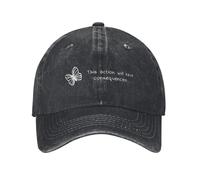 PIORUJK La Vie est étrange Anime Jeu Hommes Femmes Casquette de Baseball Papillon Conséquences Vieilli Coton Cap Chapeau Classique Cadeau en Plein Air Snapback