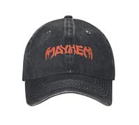 PIORUJK Mayhem 2025 Album Casquette de Baseball Vintage en Détresse Denim Snapback Chapeau Unisexe Extérieur Courir Golf Cadeau Caps Chapeau