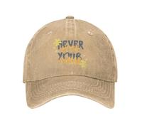 PIORUJK Mode Ne Perdez Jamais Votre Sourire Casquettes De Baseball Style Unisexe Denim en Détresse Casquette De Soleil Entraînements en Plein Air Déstructuré Casquettes Souples Chapeau