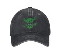 PIORUJK Ork Unisexe WAAAGH ! W-Warhammer 40k Impression Chapeaux Vintage en Denim Vieilli Casquette de Baseball réglable