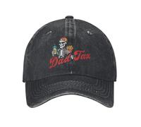 PIORUJK Papa Impôt S’Assurer Que ce n’est Pas Poison Casquette de Baseball Vintage Denim en détresse Délavé Squelette Casquette de Soleil Unisexe Entraînements Chapeau réglable