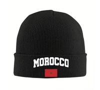 PIORUJK Royaume du Maroc Drapeau Tricot Chapeau Bonnets Automne Hiver Chapeaux Chaud Acrylique Mode Casquettes Hommes Femmes