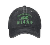 PIORUJK Schrödinger est Vivant Mort paradoxe Unisexe Casquette de Baseball Science Geek en détresse lavé Chapeau rétro extérieur réglable Snapback