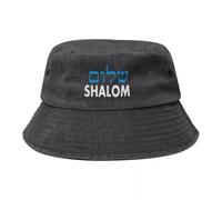 PIORUJK Shalom hébreu Langue Grecque Paix Christ Chrétien Juif Pêcheur Chapeau Coton Cowboy Denim Chapeaux Casquettes Casquettes Bob