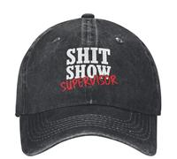 PIORUJK Shit Show Superviseur Casquettes de Baseball Unisexe Vintage Drôle Maman Manager Enseignant Trucker Chapeaux Réglable