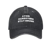 PIORUJK Unisexe éviter la Gueule de Bois Rester Ivre Casquette de Baseball imprimée Casquette de Papa Camionneur réglable Casquette de Baseball Snapback