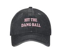 PIORUJK Unisexe Hit The Dang Ball Casquette de Baseball imprimée Trucker Dad Hat Casquette de Baseball Snapback