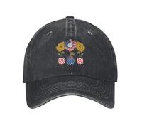 PIORUJK Unisexe Tournesol Drapeau américain Bouteilles indépendance Jour imprimé Casquette de Baseball Ajustable Trucker Papa Chapeau Casquette de Baseball Snapback