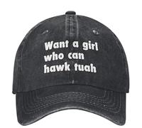 PIORUJK Veulent Une Fille Qui Peut Hawk Tuah Casquette De Baseball Casual Hommes Adulte Trucker Chapeau Résistant Au Soleil en Plein Soleil Snapback Cap Cadeau