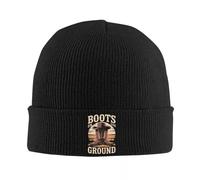 PIORUJK Western Graphique Bottes sur Le Sol Cow-Boy Cadeaux Chapeaux tricotés qualité Graphique extérieur Unisexe Couvre-Chef Casquettes tricotées