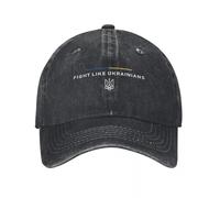 PIORUJK Zelensky Ukraine Tryzub Trident Se Battre comme Les Ukrainiens Casquettes de Baseball Mode Délavé Denim Casquette De Soleil en Plein Air Toutes Saisons Chapeau