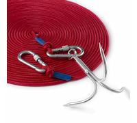 PIOSRTRR Grappin avec Corde-Comprend Corde en Nylon de 6mm x 15M,Grapin et Double Mousqueton,pour la Peche aimant/Travail des arbres/Tirant