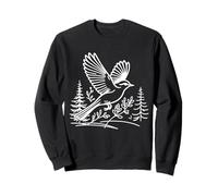 Pioui de l'est Line Art Oiseau Ornithologie Sweatshirt