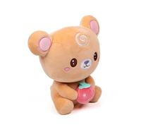 Pioupiou et Merveilles - Cushablez - Peluche CinnyBun Bear - 15 cm - Ourson Gourmand - Pelage Caramel Doux - Style Cinnabon - Peluche Originale Enfant - Collection Fantaisie - Dès 3 Ans