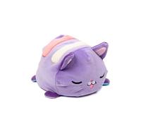 Pioupiou et Merveilles - Cushablez - Peluche Réversible - Chat Magique Violet/Bleu 22 cm - Félin Doux et Expressif - Change d’Humeur en Un Geste - Peluche 2 en 1 Féérique