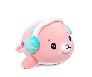 Pioupiou et Merveilles - Cushablez - Seal l’Otarie Rose 25 cm - Peluche Toute Douce - Compagnon Câlin - pour Enfants et Bébés - Doudou Réconfortant - Peluche Mignonne à Offrir