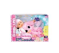 Pioupiou et Merveilles - Dimian - Poupée Bambolina Bonne Nuit - 42 cm - Poupon avec Son Bonnet de Nuit - Tétine pour rejouer l'heure du Coucher - Chanteuse et Berceuse avec 50 Mots enregistrés