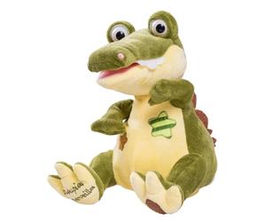 Pioupiou et Merveilles - Paulo Le Croco - Crocodile interractif Qui Chante et Danse - avec Une Pression sur la Pate il démarre à Chanter - Bouton on/Off - Peluche pour Enfant - 16155