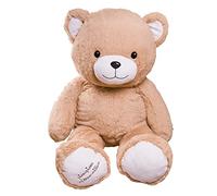 Pioupiou et Merveilles Peluche Géante Fabrication Française XXL Gaston Ours Beige - 120 CM de Haut - Peluche Géante Toute Douce pour Enfant Made in France - 16523