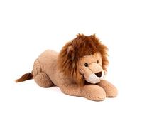 Pioupiou et Merveilles Peluche Géante Fabrication Française XXL Léon Le Lion allongé - 100 CM de Haut - Toute Douce pour Enfant Made in France - pour Tous Les Enfants - 16810