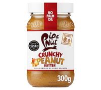 Pip & Nut - Beurre de cacahuète croustillant (6 x 300 g) | Beurre de noix naturel, sans huile de palme, sans sucre ajouté, cacahuètes hautement oléiques, riche en graisses insaturées, sans gluten, végétalien, sans produits laitiers