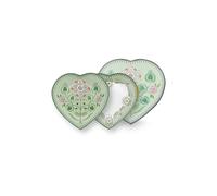 PIP STUDIO Assiette cœur 21,5cm Lot de 2 LILY&LOTUS Vert clair vert clair
