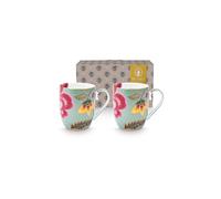 PIP STUDIO Ensemble de 2 tasses à anse 145 ml Small BLOOMING TALES Fantasy Blue bleu clair