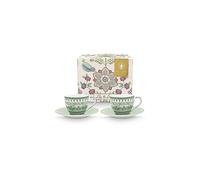 PIP STUDIO Ensemble de 2 tasses à espresso avec soucoupes LILY & LOTUS 120 ml Vert clair vert clair