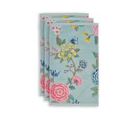PIP Studio Good Evening Lot de 3 Serviettes pour invités Bleu 30 x 50 x 3 cm