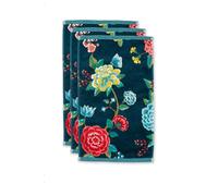 PIP Studio Good Evening Lot de 3 serviettes pour invités Bleu foncé 30 x 50 cm