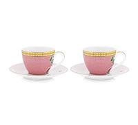 Pip Studio La Majorelle Lot de 2 tasses à expresso Rose