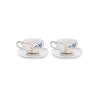 PIP Studio Lot de 2 tasses à thé et soucoupes Bleu roi