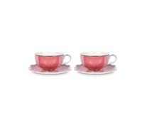 PIP Studio Lot de 2 tasses à thé et soucoupes Rose roi