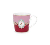 Pip Studio Love Birds Medaillion Tasse à anse Rouge/rose 250 ml