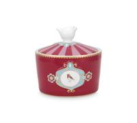 PIP STUDIO Lovebirds Sucrier Rouge de Rose Medallion