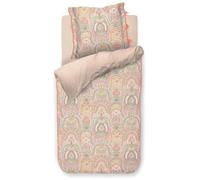 Pip Studio Parure de lit Jabali Flower Couleur corail Taille 155 x 220 cm + 80 x 80 cm