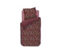 PiP Studio Parure de lit Tutti i Fiori Dark Red 1 housse de couette 155 x 220 cm + 1 taie d'oreiller 80 x 80 cm