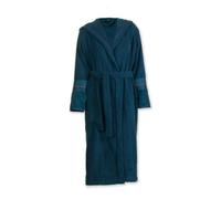 Pip Studio Peignoir doux à capuche bleu foncé XL uni