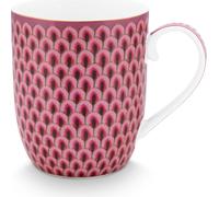 Pip Studio Porcelaine Flower Festival grande tasse en porcelaine rose foncé 145 ml