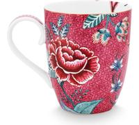 Pip Studio Porcelaine Flower Festival grande tasse en porcelaine rose foncé 350 ml