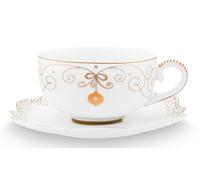 Pip Studio Royal Winter White Tasse à expresso avec soucoupe 125 ml