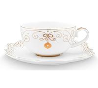 Pip Studio Royal Winter White Tasse avec soucoupe, 225 ml