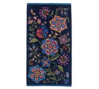 Pip Studio Viva la Vida Serviette de bain bleu foncé 100 x 180 cm (1 pièce)