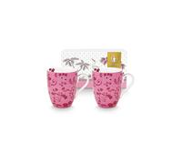 PIP STUDIO Set de 2 grands mugs à anse 350 ml JOLIE Flowers Pink rose