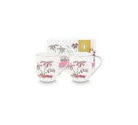 PIP STUDIO Set de 2 petits mugs à anse 145 ml JOLIE DOTS Or/Rose blanc