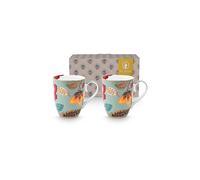 PIP STUDIO Set de 2 tasses à anse 350 ml Large BLOOMING TALES Fantasy Blue bleu clair