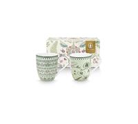 PIP STUDIO Set de 2 tasses à anse XLarge LILY & LOTUS 450ml Vert clair vert clair
