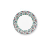 Pip Studio - Set de 4 assiettes 'Flower Festival' (Bleu clair, 21cm)